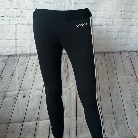 adidas Pants - adidas black & white pants size S